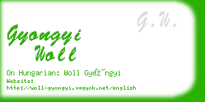 gyongyi woll business card